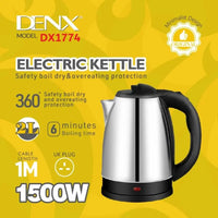 DENX Electric Kettle 1.8L 1500W DX1774 | غلاية ماء كهربائية دينكس 1.8 لتر