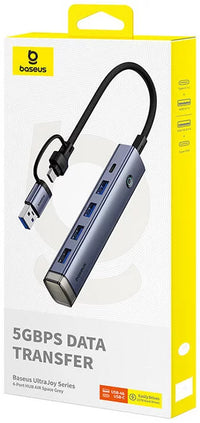 Baseus UltraJoy 4-Port HUB AIR Space Grey - هاب بيسوس الترا جوي 4 منافذ اير رمادي