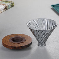 V60 set (سيت تقطير زجاج اسود لامع) - 2