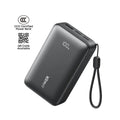 باور بانك أنكر زولو 10000mAh بقوة 30W مع كابل USB-C مدمج - أسود | Anker Zolo Power Bank 10000mAh 30W with Built-In USB-C Cable - Black