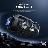 مكبر صوت ساوندكور Boom 2 Plus بقوة 140W - أسود | Soundcore Boom 2 Plus 140W Outdoor Speaker - Black