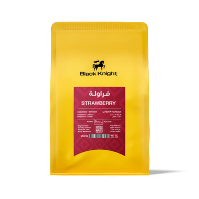 قهوة الفارس الأسود - فراولة وزن 250 غرام | Black Knight - Strawberry - Colombia 250g