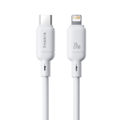 Baseus Silky Cable C-iP 20W 1m White - كابل بيسوس الحريري لآيفون