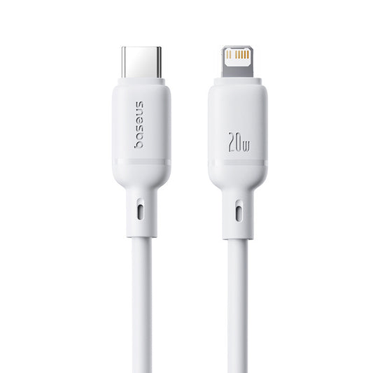 Baseus Silky Cable C-iP 20W 1m White - كابل بيسوس الحريري لآيفون