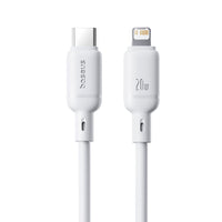 Baseus Silky Cable C→iP 20W 2m White - كابل بيسوس سيلكي شحن سريع 20 واط 2 متر أبيض