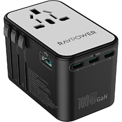 Şarjêra Rêwîtiyê ya RAVPower 5-di-1ê 100W PD GaN 5.0 Adaptora Hêzê ya Gerdûnî - Şarjêra Rêwîtiyê ya Gerdûnî ya RAVPower 5-di-1ê – Hêza PD 100W û Teknolojiya GaN 5.0