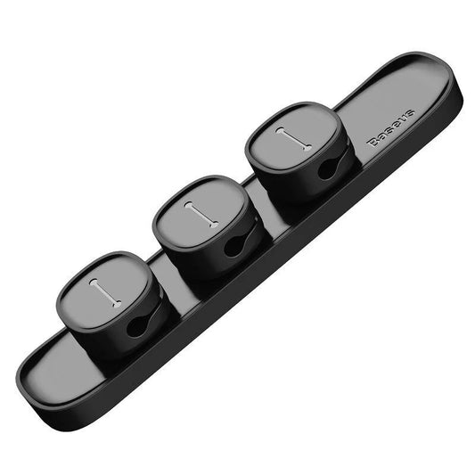 Baseus Peas Cable Clip Black - منظم كابلات مغناطيسي أسود