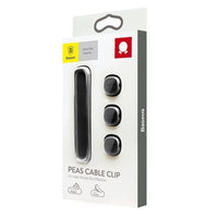 Baseus Peas Cable Clip Black - منظم كابلات مغناطيسي أسود