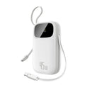 Baseus EnerFill FC31 Qpow 3 Power Bank 20000mAh 45W White - باور بانك بيسوس انرفيل FC31 كيو باو 3 20000 مللي أمبير 45 واط أبيض