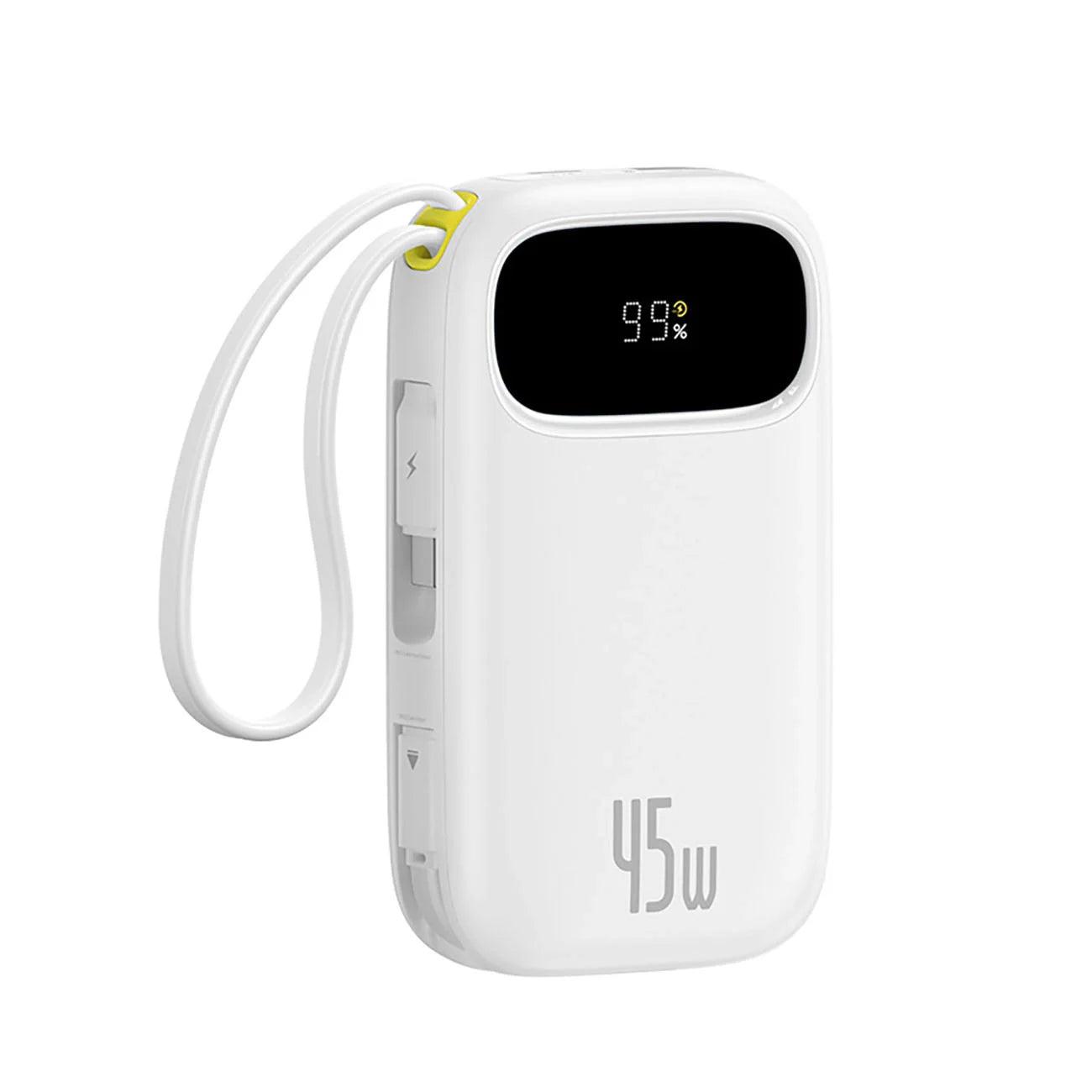 Baseus EnerFill FC31 Qpow 3 Power Bank 20000mAh 45W White - باور بانك بيسوس انرفيل FC31 كيو باو 3 20000 مللي أمبير 45 واط أبيض