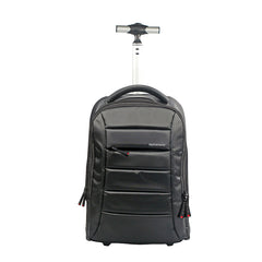 Promate BizPak-TR Heavy Duty Trolley Bag 15.6 inch Laptop Black-Front