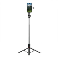 حامل سيلفي ويوو Wi-SE015 بلوتوث مع حامل ثلاثي وإضاءة LED ودوران 360° | WiWU Wi-SE015 Bluetooth Selfie Stick Tripod with LED Ring Light & 360° Rotation