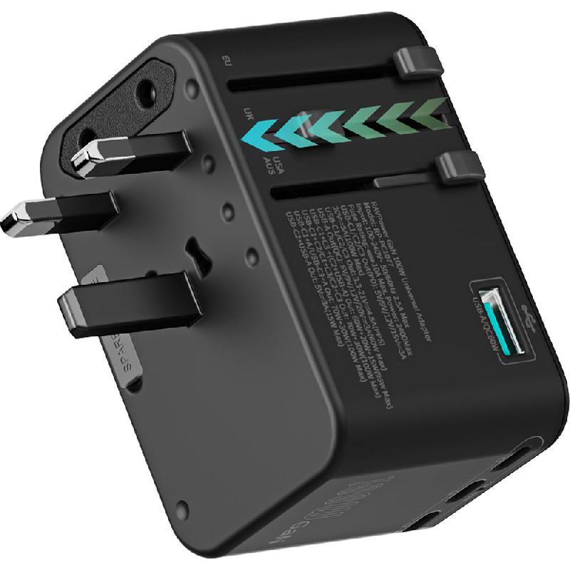Şarjêra Rêwîtiyê ya RAVPower 5-di-1ê 100W PD GaN 5.0 Adaptora Hêzê ya Gerdûnî - Şarjêra Rêwîtiyê ya Gerdûnî ya RAVPower 5-di-1ê – Hêza PD 100W û Teknolojiya GaN 5.0