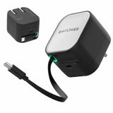 شاحن جداري 65 واط مع كيبل USB-C قابل للسحب من راف باور RP-PC1102 | RAVPower RP-PC1102 65W Wall Charger with Retractable USB-C Cable