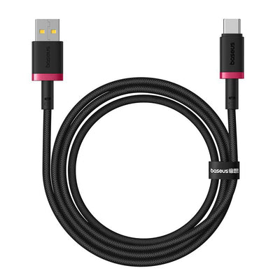 كابل Baseus Dura Cable USB-C 60W 2m أحمر وأسود | Baseus Dura Cable USB-C 60W 2m Red+Black
