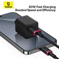 كابل Baseus Dura Cable USB-C 60W 2m أحمر وأسود | Baseus Dura Cable USB-C 60W 2m Red+Black