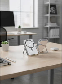 Green Lion Mirror Bank MagSafe Power Bank 10000mAh 20W PD 15W Wireless – Silver | باور بانك جرين لايون ميرور بانك MagSafe 10000ماه 20 وات فضي