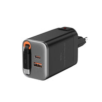 شاحن ويوو هيليكس برو Wi-G027 67W GaN مع كيبل قابل للسحب 70سم ومحولات | WiWU Helix Pro 67W GaN Charger Wi-G027 with 70cm Retractable Cable & Adapters