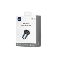 WiWU Wi-CC032 Nano Pro شاحن سيارة 60W مزدوج USB-C و USB-A شحن سريع