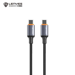 Lenyes LC-528 Type-C to Type-C 60W Nylon Cable 1.2M - كابل لينيس LC-528 Type-C إلى Type-C 60 واط