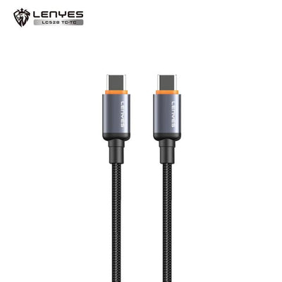 Lenyes LC-528 Type-C to Type-C 60W Nylon Cable 1.2M - كابل لينيس LC-528 Type-C إلى Type-C 60 واط