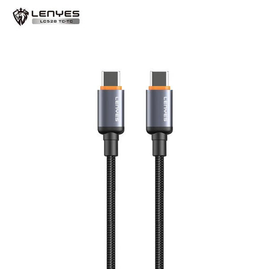 Lenyes LC-528 Type-C to Type-C 60W Nylon Cable 1.2M - كابل لينيس LC-528 Type-C إلى Type-C 60 واط