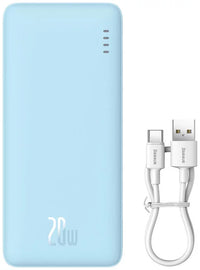 Baseus Airpow Power Bank 20000mAh 20W Blue - بيسوس باور بانك 20000 مللي أمبير 20 واط أزرق