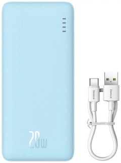 Baseus Airpow Power Bank 20000mAh 20W Blue - بيسوس باور بانك 20000 مللي أمبير 20 واط أزرق