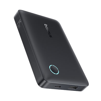 Baseus EnerFill FP11 Power Bank 10000mAh 15W White (With Cable C→C 30cm 20V/3A) | باور بانك بيسوس إنرفيل 10000 مللي أمبير 15 واط أبيض