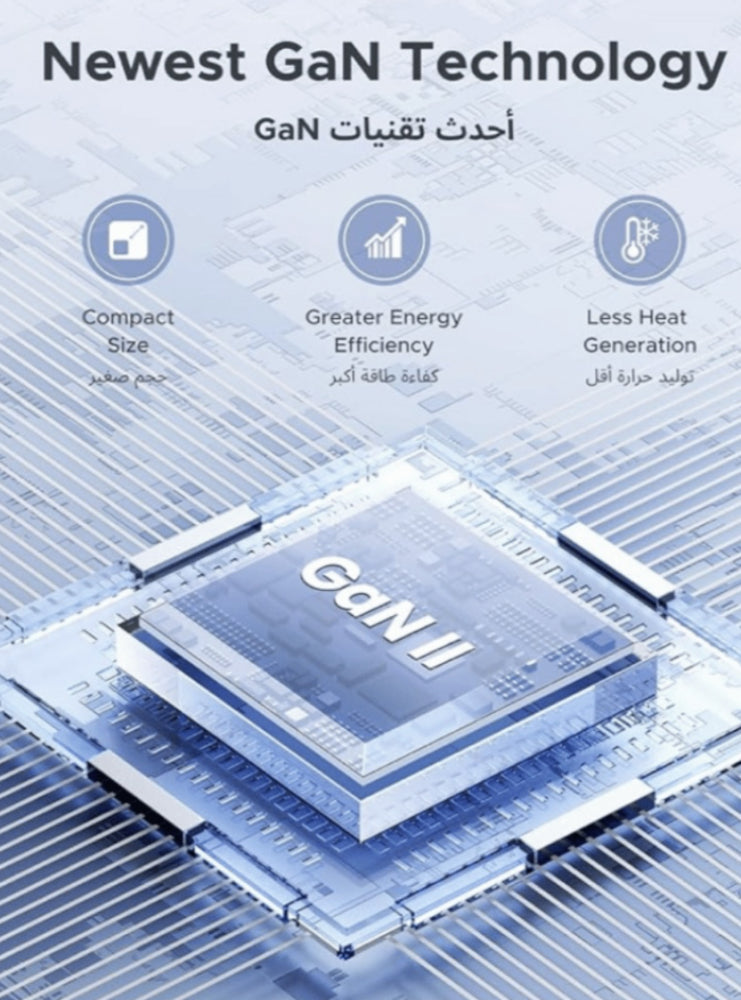 UGREEN 30W 2-Port GaN Fast Charger Space Gray UK | شاحن سريع 30 واط منفذين يو جرين رمادي