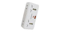 محول بورودو بليكس العالمي 1500W مع 6 مقابس AC ومنافذ USB-C وUSB-A - أبيض | Porodo Plex 1500W Universal Adapter with Multiple USB & AC Outlets White