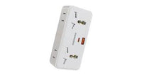 محول بورودو بليكس العالمي 1500W مع 6 مقابس AC ومنافذ USB-C وUSB-A - أبيض | Porodo Plex 1500W Universal Adapter with Multiple USB & AC Outlets White