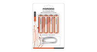 بطاريات بورودو AA ليثيوم قابلة للشحن USB-C عبوة 4 قطع 2500mAh - أبيض وبرتقالي | Porodo AA Lithium USB-C Rechargeable 4-Pack White/Orange