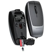 ماوس بورودو لاسلكي 1600DPI بلوتوث 5.1 بنقرة صامتة وقارئ بطاقات مدمج - أسود | Porodo 1600DPI Wireless Mouse with Card Reader Black
