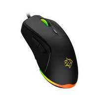 ماوس قيمنق بورودو سلكي 7200 دقة بإضاءة RGB و6 أزرار - أسود | Porodo Gaming Wired Mouse DPI 7200 with RGB Light Black