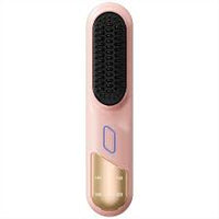 مشط بورودو لفرد الشعر اللاسلكي بأسنان سيراميك وبطارية 4000mAh و4 مستويات حرارة - وردي | Porodo Cordless Straightening Comb Pink