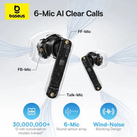 Baseus Bass BS1 NC Semi-in-Ear True Wireless Earbuds ANC | سماعات بيسوس باس BS1 NC لاسلكية إلغاء ضوضاء نشط نصف داخلية