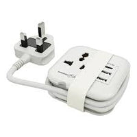 مقبس بورودو فولغا الكهربائي العالمي متعدد المنافذ 2500W مع USB-A وUSB-C - أبيض | Porodo Blue Volga Multi-Port Universal AC Socket with USB-A & C White
