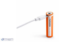 بطاريات بورودو AA ليثيوم قابلة للشحن USB-C عبوة 4 قطع 2500mAh - أبيض وبرتقالي | Porodo AA Lithium USB-C Rechargeable 4-Pack White/Orange