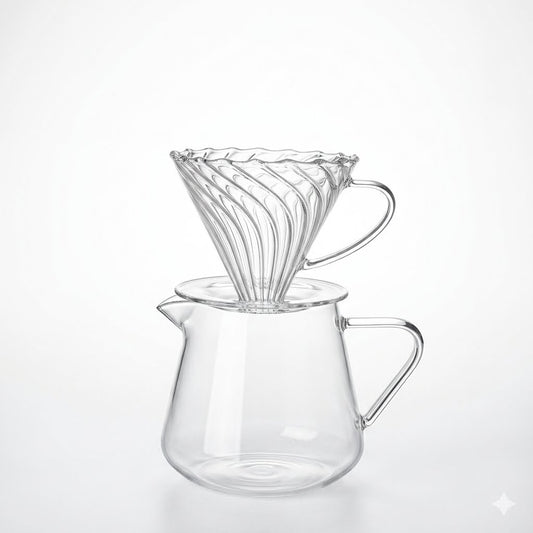 V60 set (سيت تقطير زجاج)