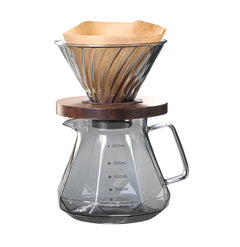 V60 set (سيت تقطير زجاج اسود)