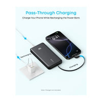 باور بانك انكر Zolo بسعة 10,000 مللي امبير وبقدرة شحن 22.5 واط مع كيبل تايب سي مدمج | Anker Zolo Power Bank 10K 22.5W with Built-In USB-C Cable
