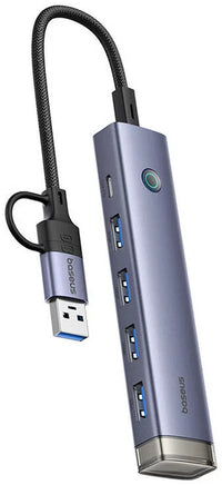 Baseus UltraJoy 4-Port HUB AIR Space Grey - هاب بيسوس الترا جوي 4 منافذ اير رمادي