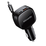 شاحن سيارة 84 واط بكابل USB-C مدمج قابل للسحب يشحن 3 أجهزة | Moxedo