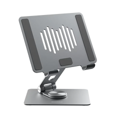 حامل موماكس الدوار للاجهزة اللوحية القابل للطي متوافق مع تابلت 10.5 الى 12.9 بوصة | Momax Foldable Rotating Tablet Stand, Fits 10.5"–12.9" Tablets
