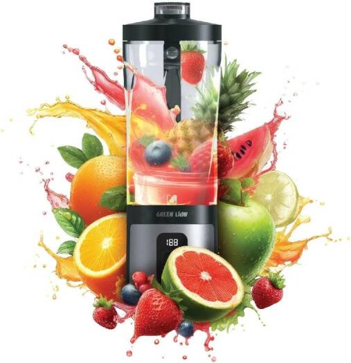 Green Lion ProJet Blender 120W 600mL | 3×1500mAh | 6 Blades | LED | Self-Cleaning – Black | خلاط جرين لايون بروجيت 120 وات 600مل 6 شفرات شاشة LED أسود