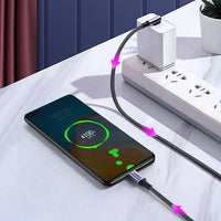 كيبل يوجرين USB-C إلى USB-C بزاوية 90 درجة شحن سريع 100W للألعاب 1م | UGREEN USB-C to USB-C 90 Degree PD Fast Charging Cable 100W 1M Gaming