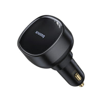 Baseus Enjoyment Pro 55W USB-A Car Charger with Retractable Lightning Cable - Black | شاحن سيارة بيسوس 55 واط مع كابل لايتننج قابل للسحب - أسود