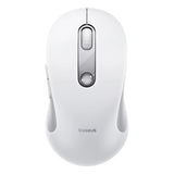 Baseus F02 Ergonomic Wireless Mouse USB 2.4GHz - White - ماوس لاسلكي مريح أبيض
