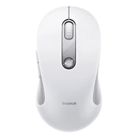 Baseus F02 Ergonomic Wireless Mouse USB 2.4GHz - White - ماوس لاسلكي مريح أبيض